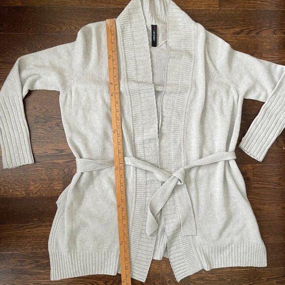 Cozy Marc Cain Long Belted Cardigan Sweater Wool/Cashmere Blend-Size 8 - Picture 9 of 10